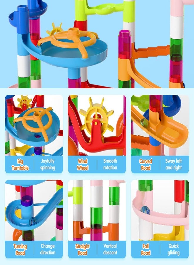 ifollower Marble Run, 135pcs Marble Maze Game Construction Building Toys for Kids, Marble Track Race Set STEM Learning Toys Gift for Boys Girls 3 4 5 6 7 8 9 10+ - Image 3